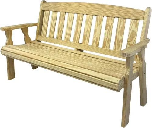 Vista 13 de Amish silla de jardín resistente elaborada con presión, 800 libras mancha de cedro