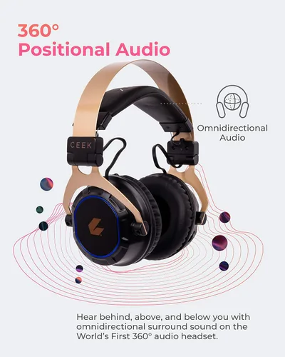 Vista 4 de CEEK VR 360 Advanced - Auriculares inalámbricos Bluetooth, color negro