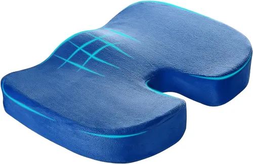 Vista 10 de Cojín para Asiento de Coche, Cojín de Espuma Viscoelástica para Alivio del Dolor de Coxis y Ciática, Cojín de Asiento Ergonómico Cómodo para Silla