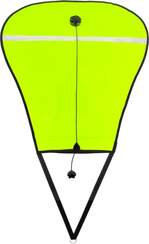 Vista 7 de Scuba Lift Bag, 70lb Diving Lifting Bag with Over Pressure Valve High Visibility Salvage Bag with Open Bottom, Reflective Strip, Nylon Webbing and