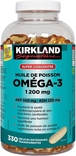 Vista 2 de Kirkland Aceite de pescado Omega-3 1000 mg 300 cápsulas blandas
