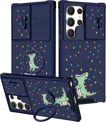Vista 46 de Funda 2 en 1 para Samsung Galaxy S23 Ultra Flamingo para mujeres y niñas, diseño femenino de flamencos con cubierta deslizante para cámara y soporte