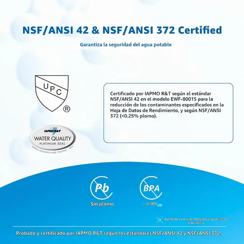 Vista 2 de Recambio FilterLogic MSWF para GE MSWF 101820A refrigerador de agua (Pack de 2)