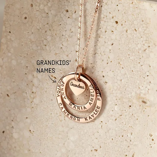 Vista 6 de Grandma Necklace with Grandkids Names, Family Name Necklace, Grandkids Name Gifts for Grandma, Mothers Day Gifts for Nana