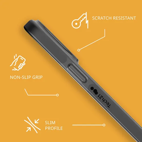 Vista 4 de Tech21 iPhone 14 Pro Max Evo Check – Funda protectora delgada y absorbente de golpes con protección FlexShock Multi-Drop de 16 pies y botones Negro