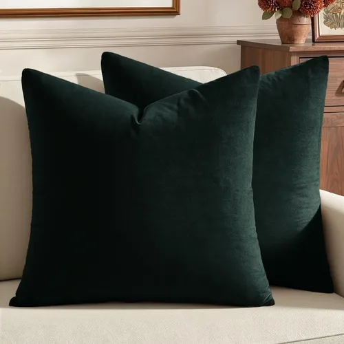 Vista 41 de MIULEE Paquete de 2 fundas de almohada de terciopelo decorativas rectangulares lumbares, fundas de cojín suaves sólidas para sofá, sofá, dormitorio