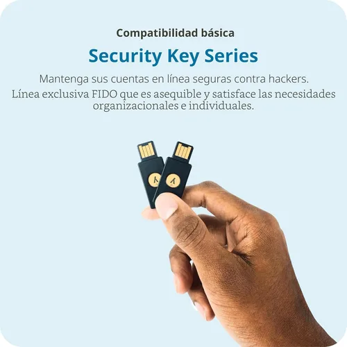 Vista 3 de Yubico - Clave de seguridad C NFC - Compatibilidad básica - Autenticación multifactor (MFA) Clave de seguridad y llave de acceso, Conectar a través