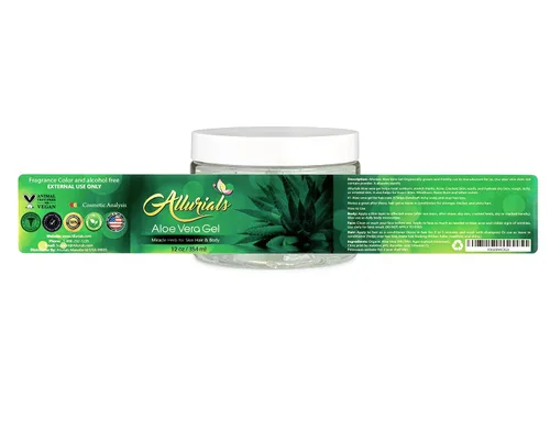 Vista 8 de Allurials Gel de aloe vera 99.75% puro y orgánico, fabricado en Estados Unidos, clínicamente probado y aprobado por dermatólogos, hidrata y cura