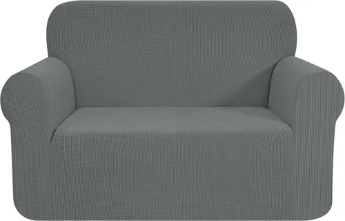 Vista 70 de CHUN YI - Funda elástica de 1 pieza para sillón grande, funda protectora suave de Jacquard con elastano, detalle de cuadros y parte inferior