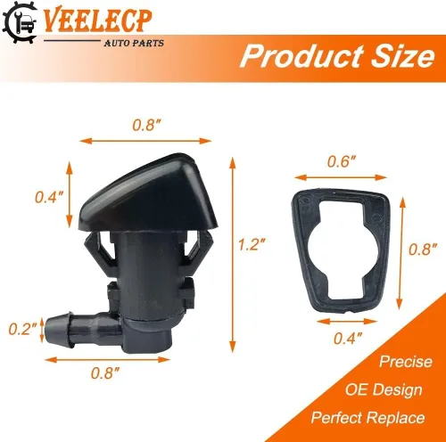 Vista 5 de Kit de pulverización de limpiaparabrisas delantero compatible con Commander Liberty 2006-2010 - Nitro 2007-2012 (paquete de 2)