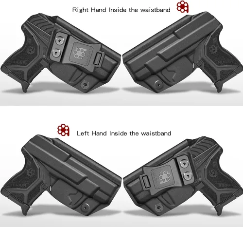 Vista 2 de Amberide IWB Funda Kydex para Ruger LCP II LCP2 LCP MAX LCP .380 Seguridad-9 Max-9 LC9 LC9s LC380 EC9s