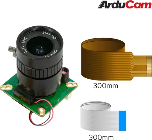 Vista 2 de Arducam para cámara Raspberry Pi HQ, módulo de cámara IMX477 de 12.3MP con lente de montaje CS, conmutación automática de corte IR de imagen durante