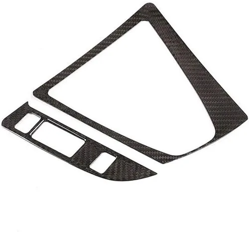 Vista 3 de YIWANG 100% fibra de carbono real coche cambio cambio marco marco marco ajuste para BMW M3 M4 F80 F82 F83 2014-2018 mano izquierda accesorios