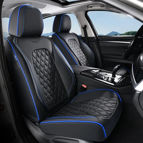 Vista 10 de Coverado Fundas de asiento delantero, fundas de asiento delantero de automóvil, fundas de asiento de piel de napa para automóviles, fundas