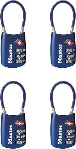 Vista 9 de Master Lock 4688D Candado para Equipaje con Combinación Personalizable Aprobado por TSA, 1 Unidad, Plateado