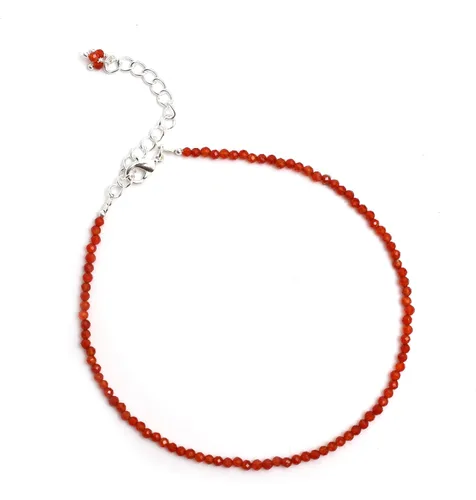 Vista 23 de Gempires - Tobillera ligera hecha a mano con cuentas, diseño clásico, hipoalergénica, chapada en plata de 11 pulgadas, regalo único para uso diario