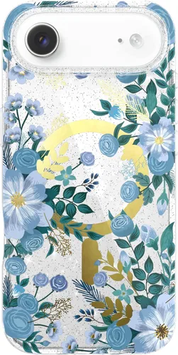 Vista 107 de LONLI Hue - para iPhone 15 Pro Max [Compatible con Magsafe] - Funda de teléfono floral dorada - [Amortiguador de 360°] - Funda de teléfono linda