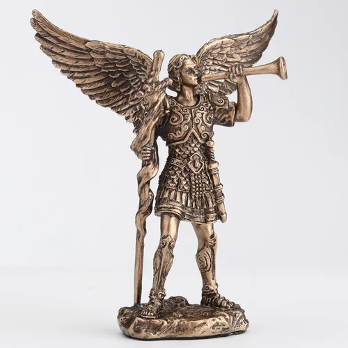 Vista 2 de Veronese Design - Figura de resina en miniatura de arcángel Gabriel de 3 1/2 pulgadas