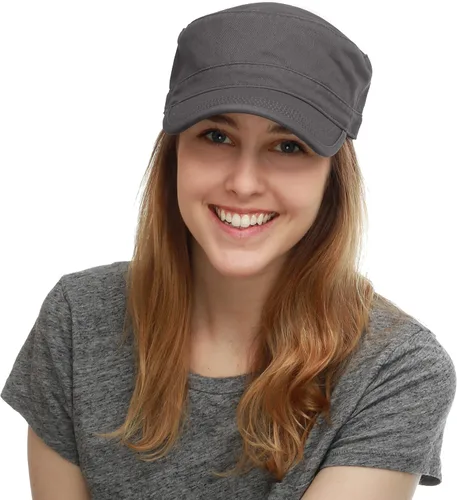 Vista 35 de The Hat Depot Cadet Military Army - Gorra de béisbol de algodón lavado con teñido anudado y algodón lavado básico y desgastado, gorra de algodón