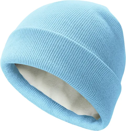 Vista 14 de PFFY Beanie for Men Women Unisex Knit Cuffed Plain Winter Thick Lined Beanies Hats