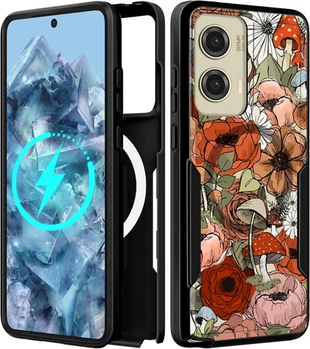 Vista 33 de Funda para Moto G 5G 2024 – Compatible con MagSafe para mujeres y niñas, bonita funda protectora magnética para teléfono, diseño femenino Kawaii