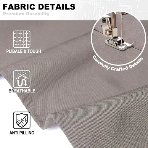 Vista 3 de Delantal de chef BeLuyi con babero, delantal de herramientas para hombre y mujer con tiras cruzadas en la espalda y 4 bolsillos para cocina