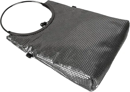 Vista 5 de Venoline - Bolsos de mano para mujer con asa superior de malla, circular, para noche, brillante, bolso cruzado para fiesta, graduación, boda