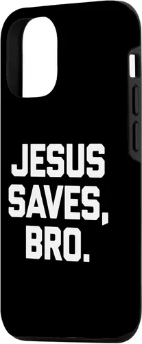 Vista 2 de iPhone 14 Jesus Saves, Bro Shirt Funny Catholic Church Christian Jesus Case