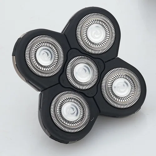Vista 2 de Cabezas de repuesto para afeitadoras eléctricas para hombre, 5 en 1, reemplazable, alternativa, flotante, lavable, cabeza recortadora de cuchillas