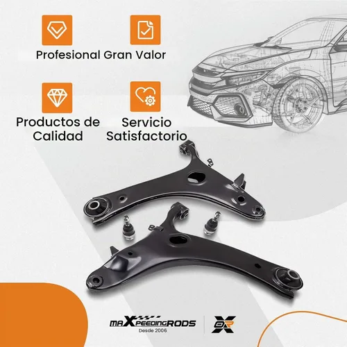 Vista 6 de maXpeedingrods 2 brazos de control inferiores delanteros para Subaru