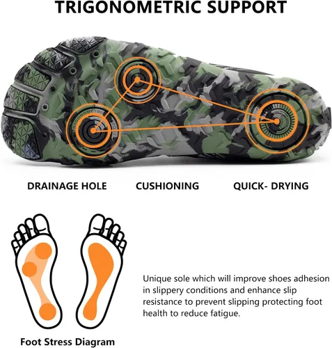 Vista 2 de Zapatos acuáticos para hombres y mujeres, para exteriores, playa, secado rápido, atléticos, acuáticos, zapatos deportivos para senderismo, escalada