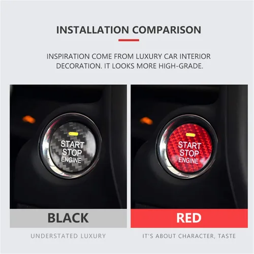 Vista 3 de Adhesivo negro para interruptor de arranque de encendido para Mazda 3 Axela para Mazda 6 Atenza CX-3 CX-4 CX-5 CX-8 MX-5 Cubierta de botón de motor
