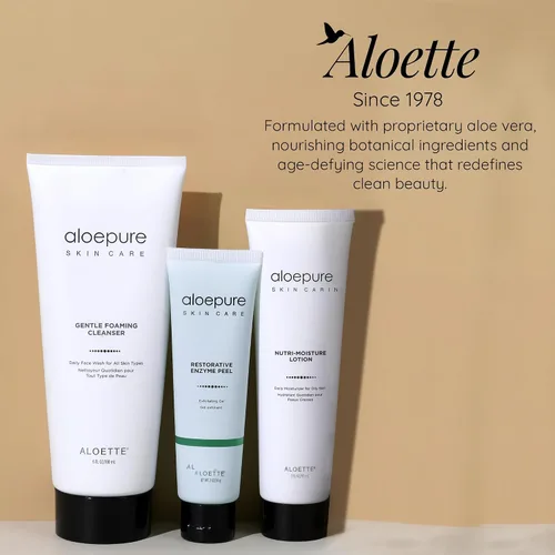 Vista 6 de Aloette Limpiador facial de espuma suave, lavado facial hidratante para mujeres y hombres, limpiador facial rejuvenece y repone la humedad natural