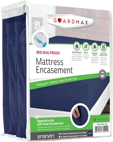 Vista 31 de Protector de colchón Guardmax con cremallera funda contra insectos para cama 100% impermeable suave, hipoalergénico y transpirable