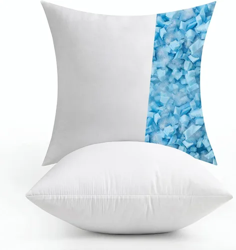 Vista 10 de MIULEE Paquete de 2 rellenos de almohada de 12 x 20 pulgadas, almohadas decorativas de espuma viscoelástica triturada de enfriamiento, ajustables