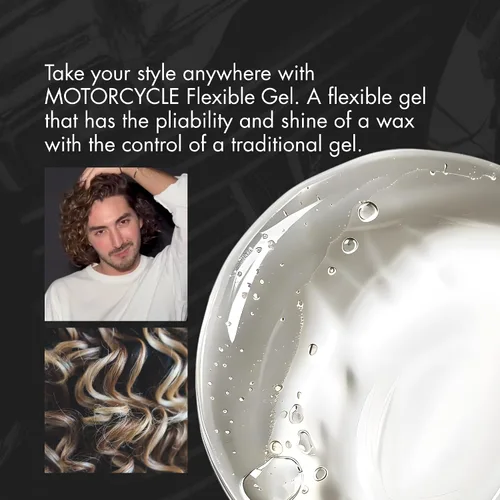 Vista 2 de R+Co Gel flexible para motocicleta – Gel de peinado híbrido con sujeción flexible y brillo similar a la cera, protector del calor, gel voluminizador