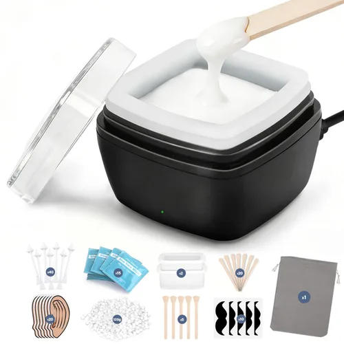 Vista 9 de Kit de cera nasal de CoFashion - 1.76 oz de cera para depilación, 20 aplicadores (hasta 20 usos), 10 vasos de papel para depilación de nariz y orejas