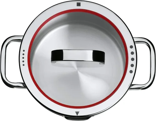 Vista 7 de WMF Función 4 18/10 Tapa de cristal de acero inoxidable de 6.3 in
