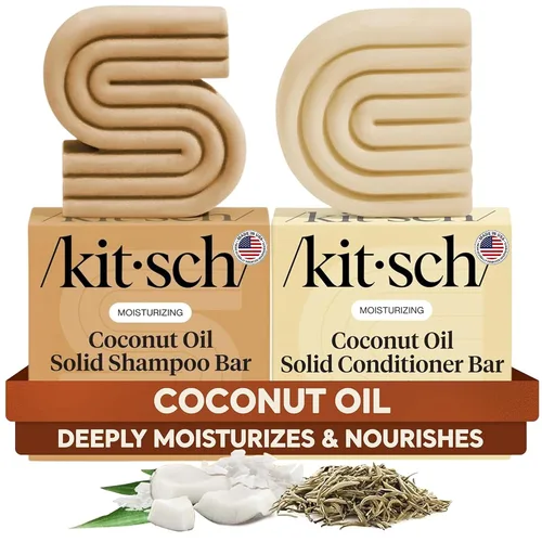 Vista 12 de Kitsch Juego de champú y acondicionador de aceite de ricino, aceite de ricino orgánico, cuidado del cabello para cabello opaco y seco, jabón