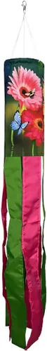 Vista 5 de Briarwood Lane Spring Bright Blooms Windsock Wind Twister 40x6 para Spring Wind Spinner Flores brillantes