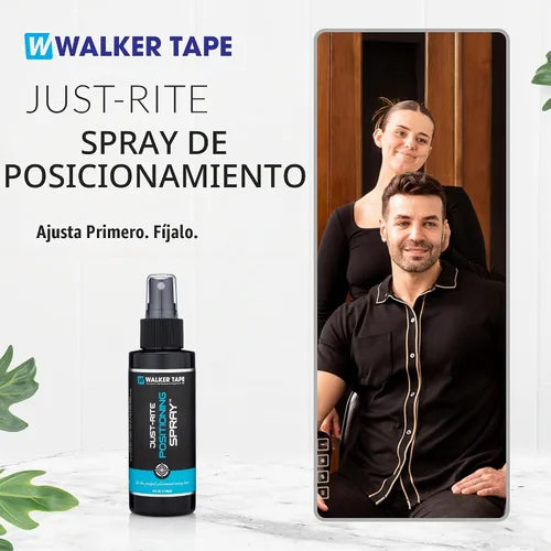 Vista 7 de Walker Tape Just-Rite - Spray de posicionamiento de 4 onzas líquidas para instalaciones de pelucas, sistemas de encaje, aplicaciones de tupé