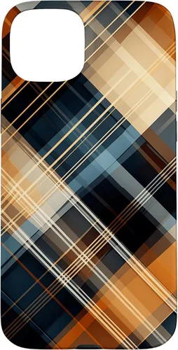 Vista 9 de Navy Black and Orange Plaid Halloween Fall Autumn Pumpkins Case for iPhone 17