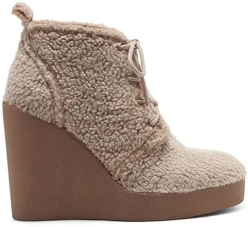 Vista 2 de Jessica Simpson Women's Mesila Sherpa Lace Up Wedge Ankle Bootie