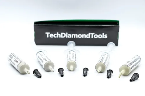 Vista 16 de TechDiamondTools Kit de 5 compuestos de pulido de diamantes, pasta lapidaria hecha en Estados Unidos 400, 500, 600, 800, 1050, pasta lapidaria