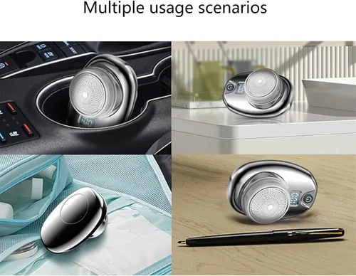 Vista 2 de Mini afeitadora portátil para hombre, Afeitadora EléCtrica para Hombre, Mini afeitadora eléctrica, mini afeitadora portátil (plateado)