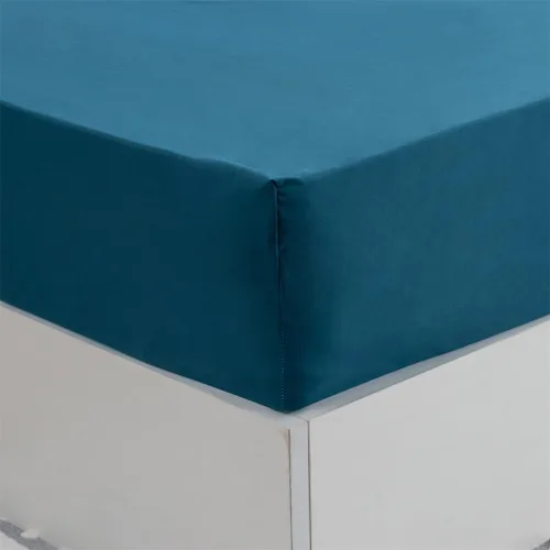 Vista 4 de Holawakaka Protector de colchón impermeable tamaño individual, color azul marino, sábana bajera transpirable, funda para colchón de cama de 14