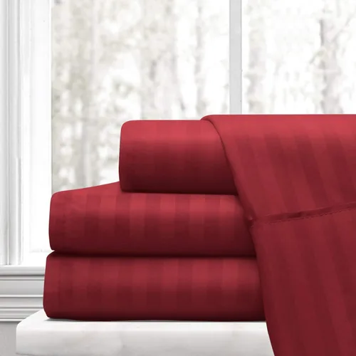 Vista 20 de Juego de sábanas de algodón peinado de 1500 TC para colchón de 38 a 17.7 in de profundidad (tamaño doble) Sábanas para cama (trifa, beige)