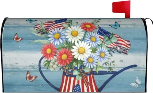 Vista 12 de Daisys - Cubierta magnética impermeable para buzón de correo, hermosas flores, para decoración del hogar, jardín, 21 x 18 pulgadas 02 Margaritas