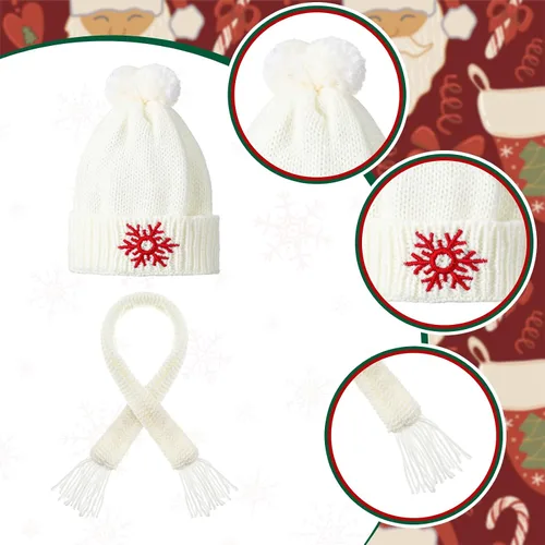 Vista 5 de Bencailor Paquete de 4 sombreros de Navidad para muñecas, color brillante