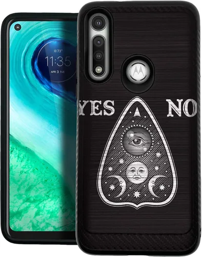 Vista 7 de CasesOnDeck - Funda de doble capa compatible con Motorola Moto G Power (2020) [Armadura cepillada] Carcasa de dos piezas de metal cepillado